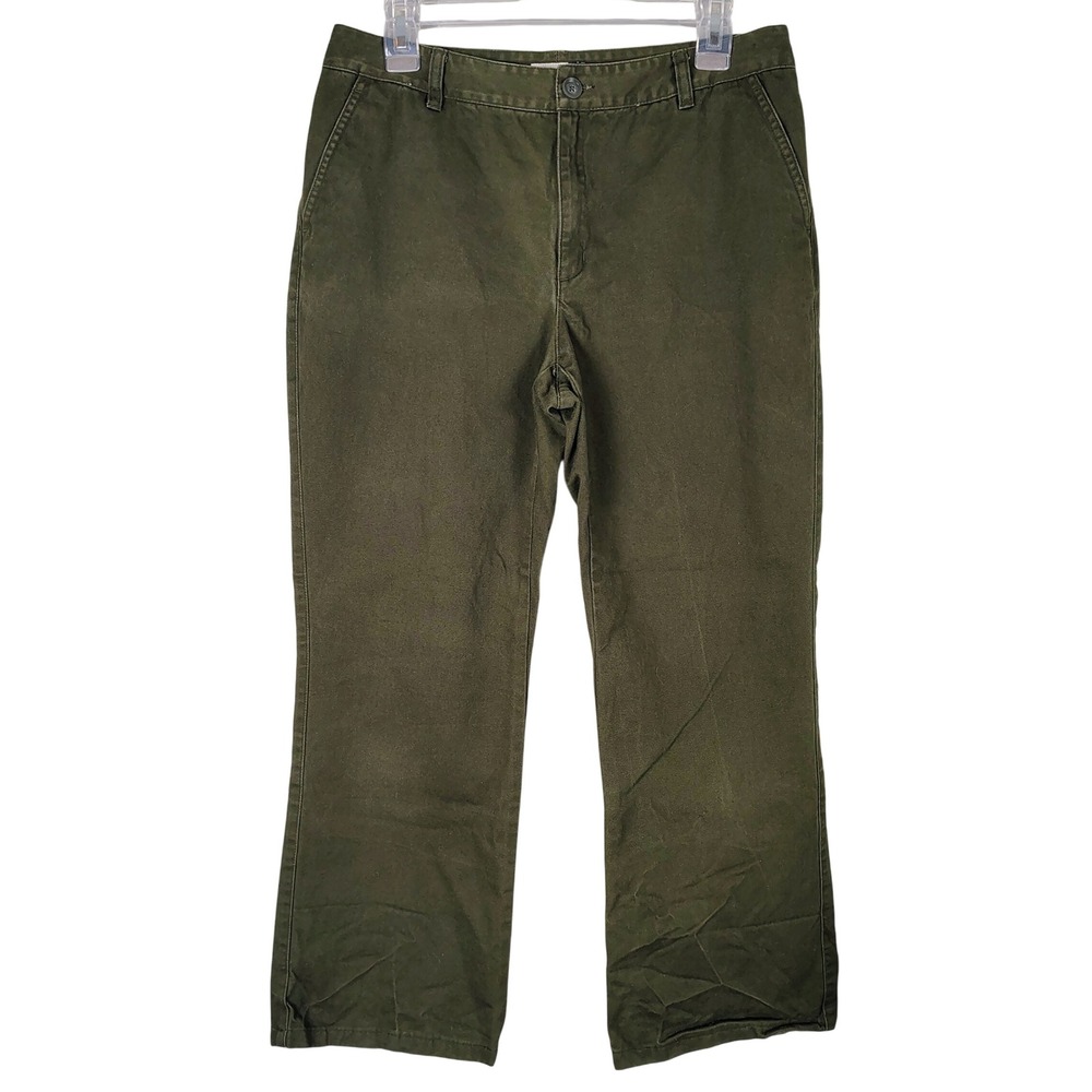 Gap Womens 10R Olive Green Boot Cut Chino Pants 100% Cotton Twill RN
